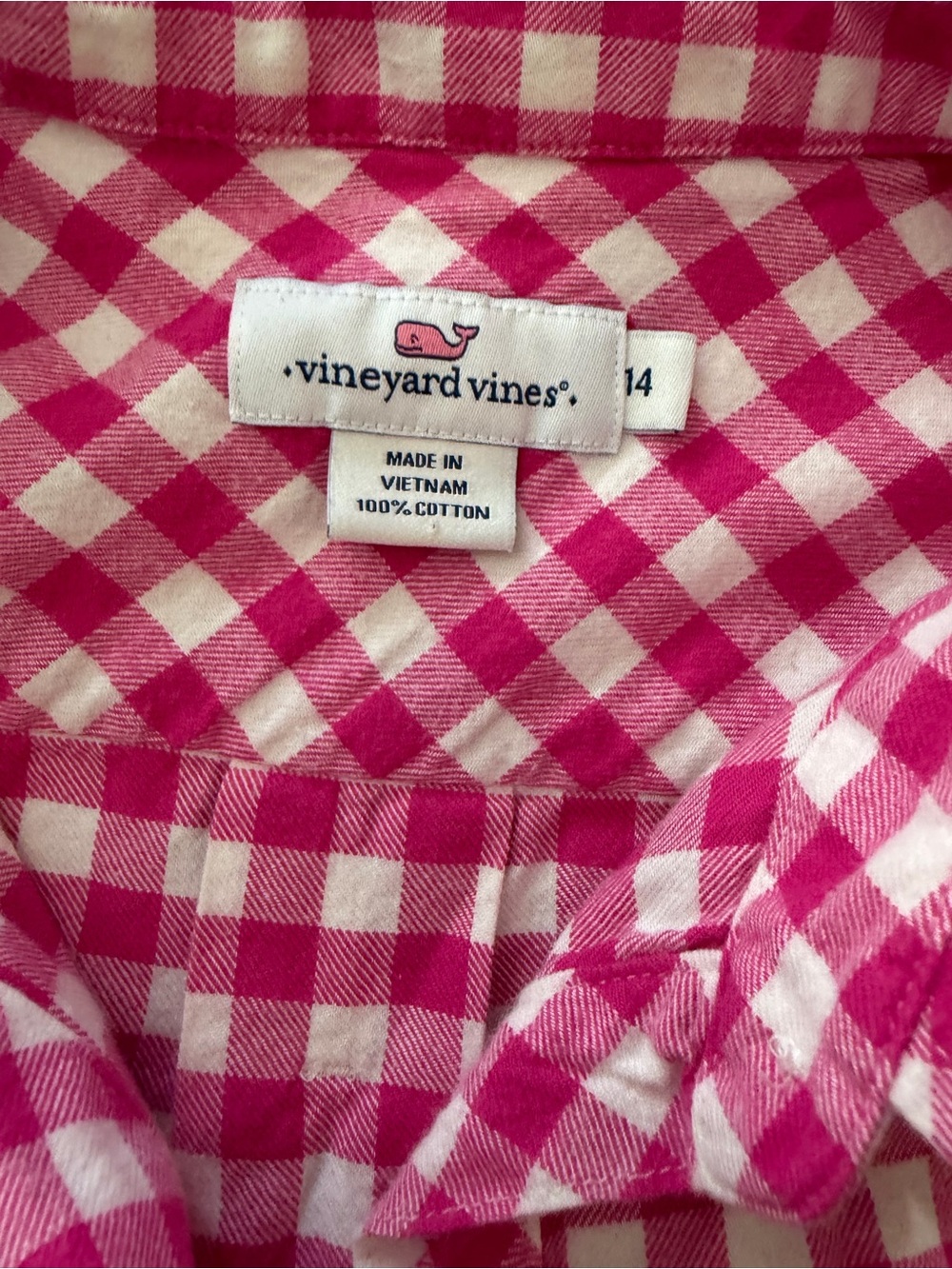 Vineyard Vines Pink and White Gingham Button-Down Shirt - Picture 2 of 9